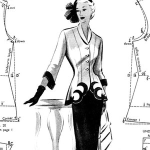 Haslam Dresscutting Book Autumn & Winter No. 27 1950 Vintage Sewing Pattern E-book with 37 Pattern Draftings image 3