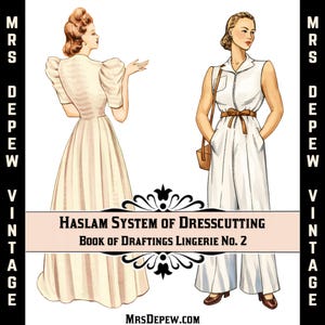 Libro de corte de Haslam: Dibujos de lencería n.° 2, patrón de costura vintage de los años 30 (libro electrónico con 25 patrones) - DESCARGA INSTANTÁNEA