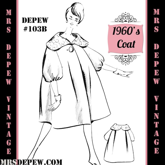 Vintage Sewing Pattern Template Scale Rulers 1960's Swing Coat