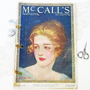 February 1920 McCall&#39;s Magazine Advertising Sewing Patterns 1920s Fashion and Millinery