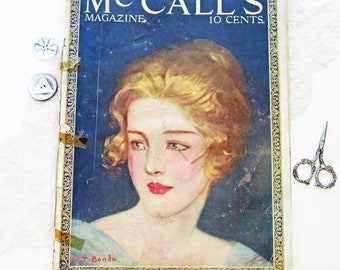 February 1920 McCall's Magazine Advertising Sewing Patterns 1920s Fashion and Millinery