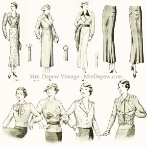 Haslam Dresscutting Book No. 12 1935 Vintage Sewing Pattern E-book with 33 Pattern Draftings INSTANT DOWNLOAD image 5