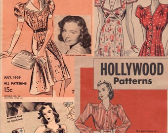 Vintage Pattern Catalog 2 Hollywood Pattern Booklets in One  PDF July 1939  June 1940 -INSTANT DOWNLOAD-