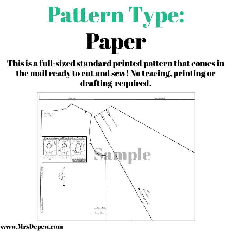 1899 Vintage Sewing Pattern Late 1890s Ladies' Shirt Waist Depew #3197 ...