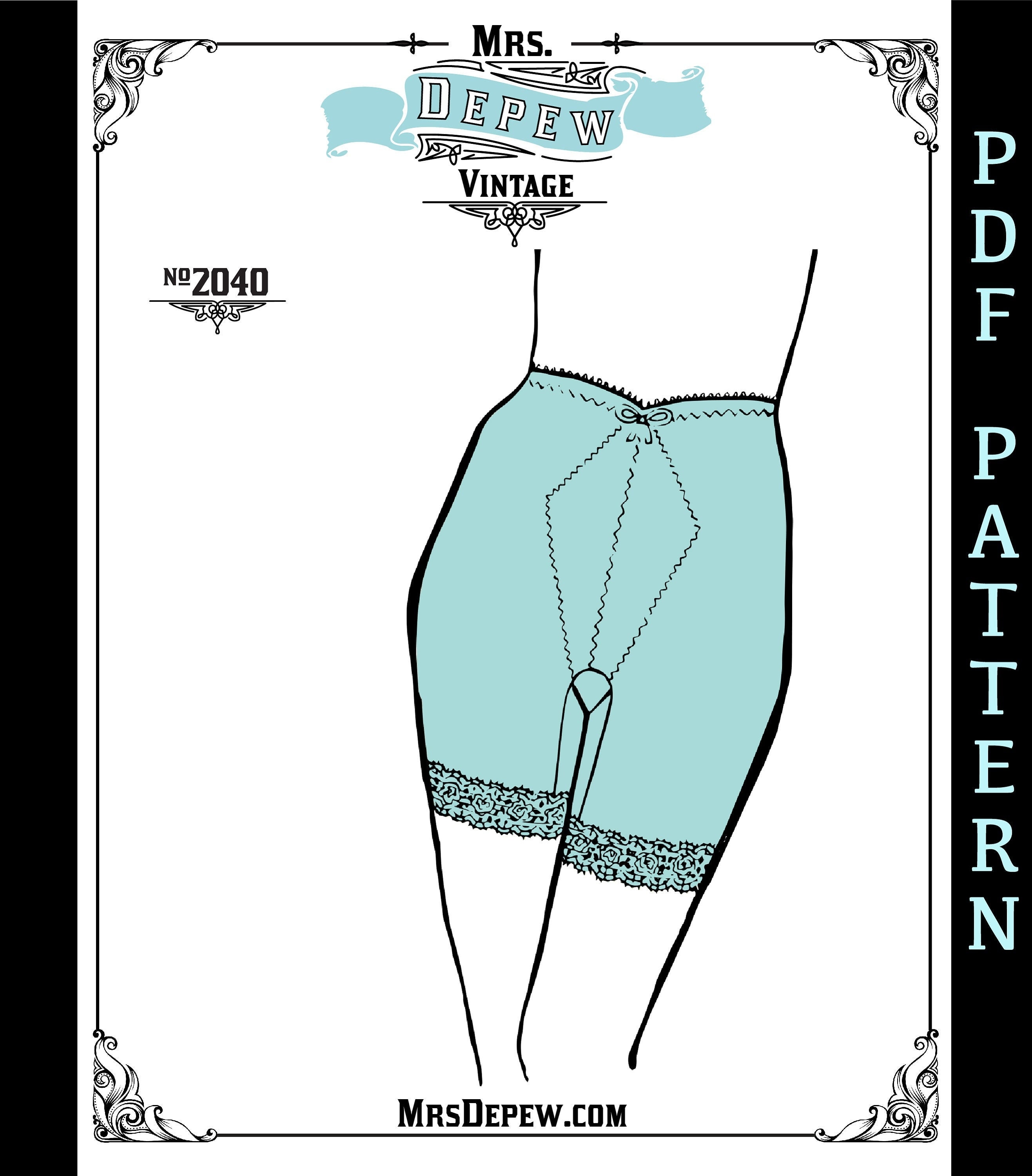 Panty Girdle, Garter, Suspenders, Vintage 1960s Sewing Pattern