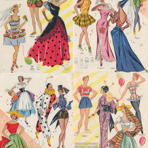 Vintage Pattern Booklet 1950's Masquerade Halloween Costumes E-Book & Pattern Sheets -INSTANT DOWNLOAD- image 3