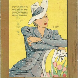 Rare Vintage Original 1940s Mail Order Catalog Booklet with Sewing Patterns Spring 1941 image 1