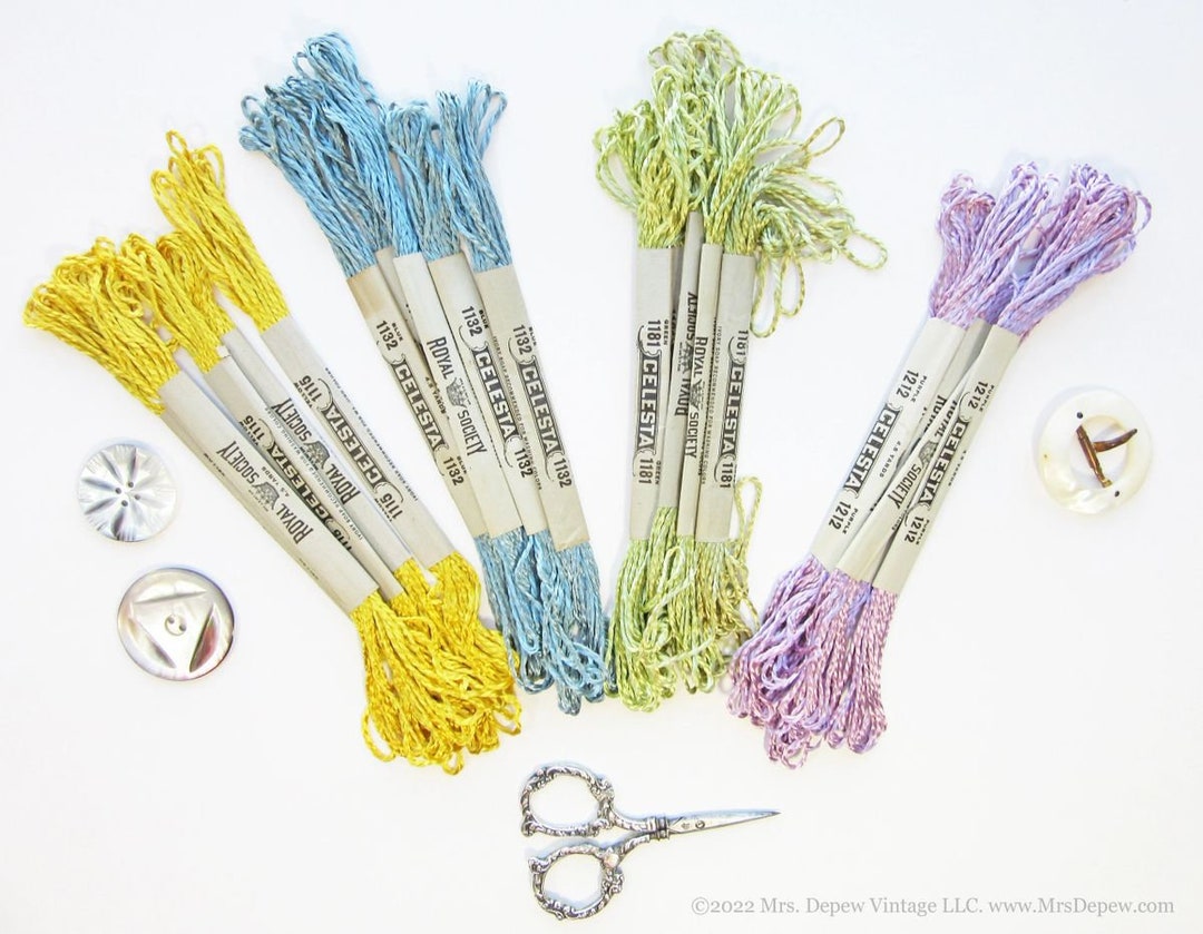 Rare New Old Stock Antique Royal Society Embroidery Floss Etsy