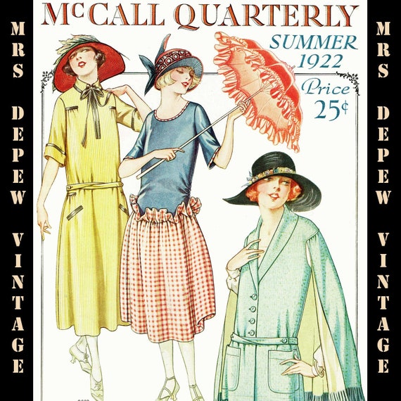 Vintage Sewing Pattern Catalog Booklet Mccall Quarterly Summer 1922 Fashion  E-book INSTANT DOWNLOAD -  Canada