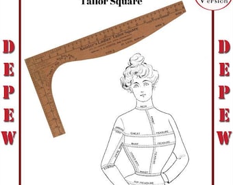Antique Keister's Ladies' Tailor Square Sewing Pattern Drafting Dressmaking Tool - PAPER Reproduction