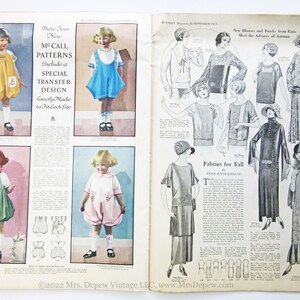 RARE September 1923 McCall's Magazine Advertising Sewing Patterns 1920s Fashion Neysa McMein Cover image 6