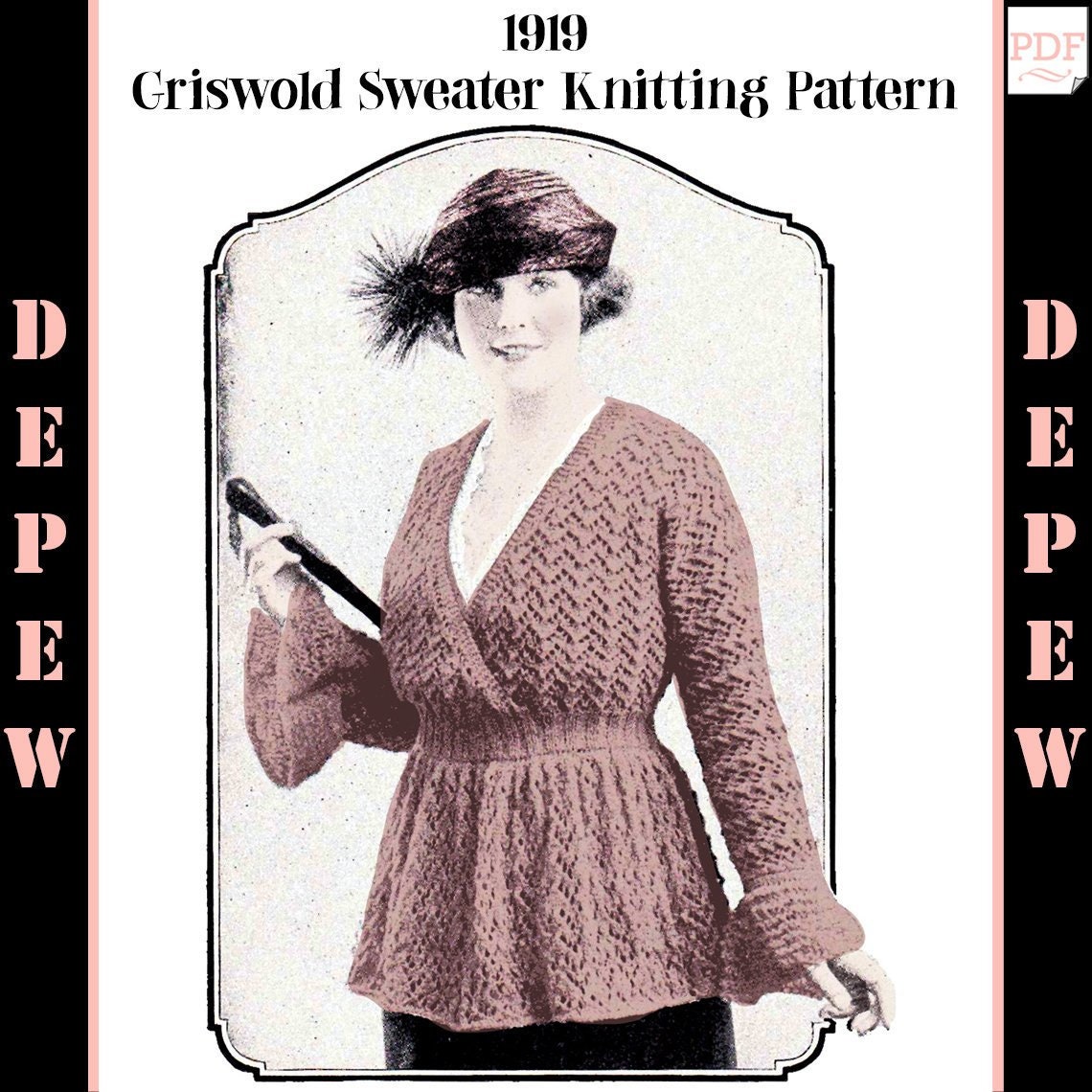 deep v neck sweater knitting pattern