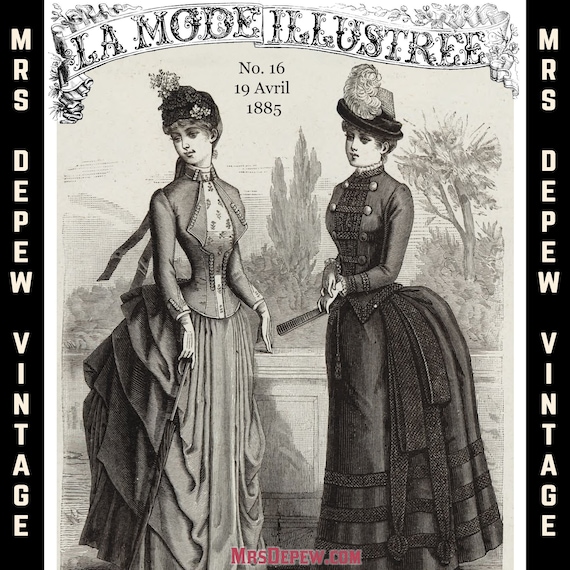 La Mode Illustrée Vintage French Fashion Magazine 19 Avril 1885 No