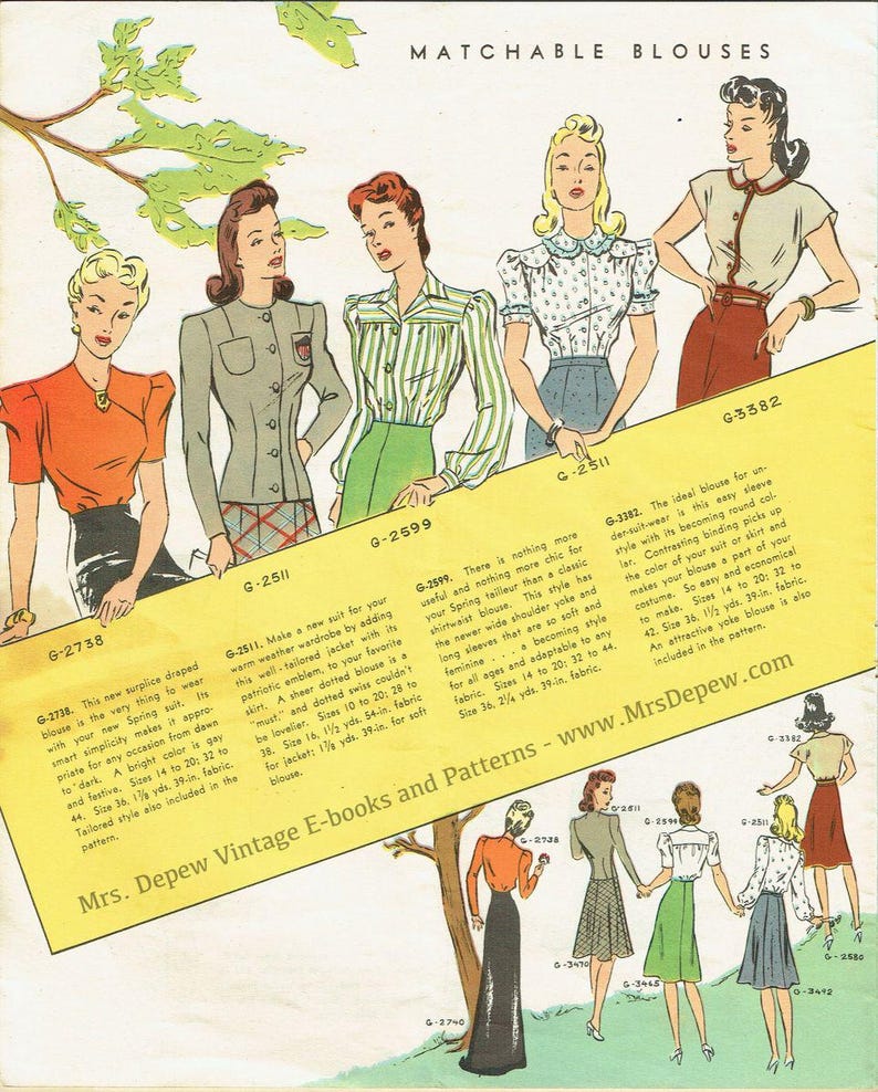 Rare Vintage Original 1940s Mail Order Catalog Booklet with Sewing Patterns Spring 1941 image 2