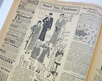 Mother's- Home Life Magazine & Household Guest September 1935 Sewing Pattern Ads