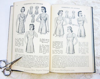 6D Underwear and Lingerie 1935 - 1940 Bound Blue Volume Original Vintage Woman's Institute Sewing Book Mary Brooks Picken