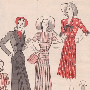 Vintage Pattern Catalog Booklet Butterick Fashion News August - Etsy
