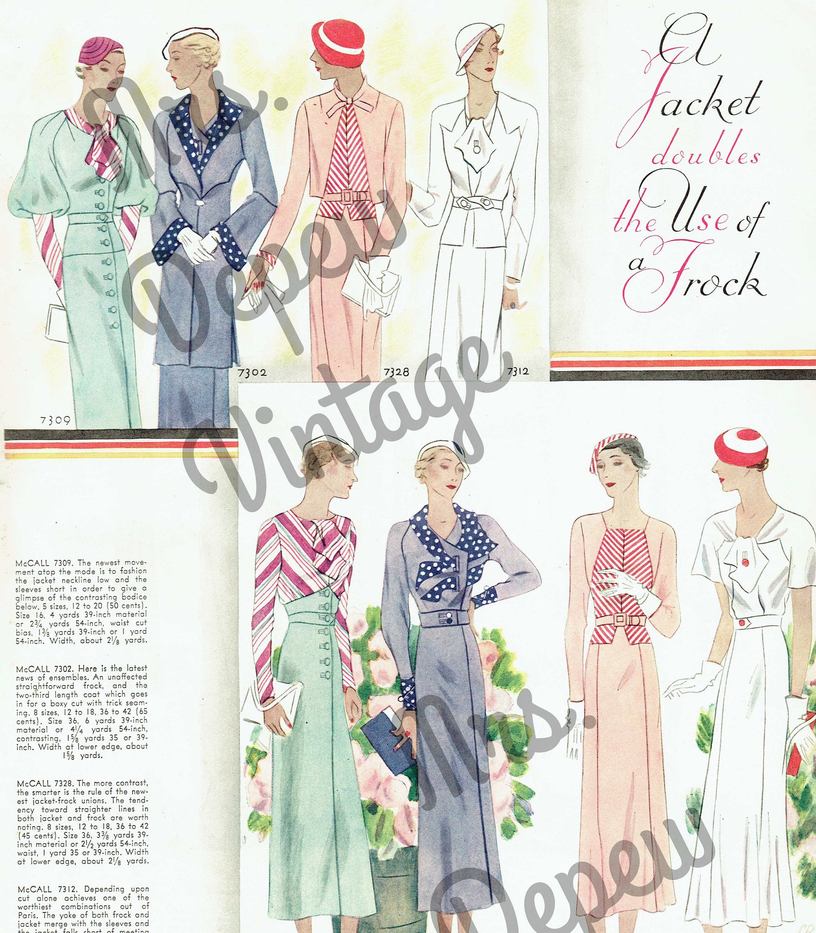 Vintage Sewing Pattern Catalog Mccall Fashion Book Mid-summer - Etsy