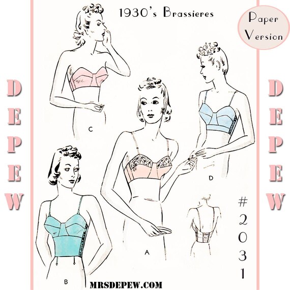 1950's Bullet Bra PDF Sewing Pattern Download -  Denmark