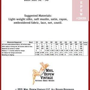 1913 Vintage Sewing Pattern 1910s Ladies Bust Supporter Brassiere Multisize Depew #2039 Paper Version image 2