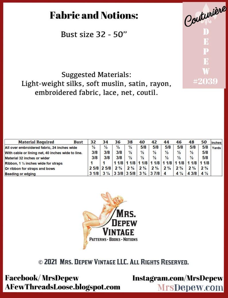 1913 Vintage Sewing Pattern 1910s Ladies Bust Supporter Brassiere Multisize Depew #2039 Paper Version image 2