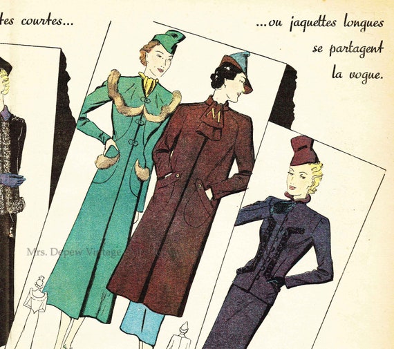 1930 年代のヴィンテージ フランス雑誌 La Mode et la Maison 1938 年