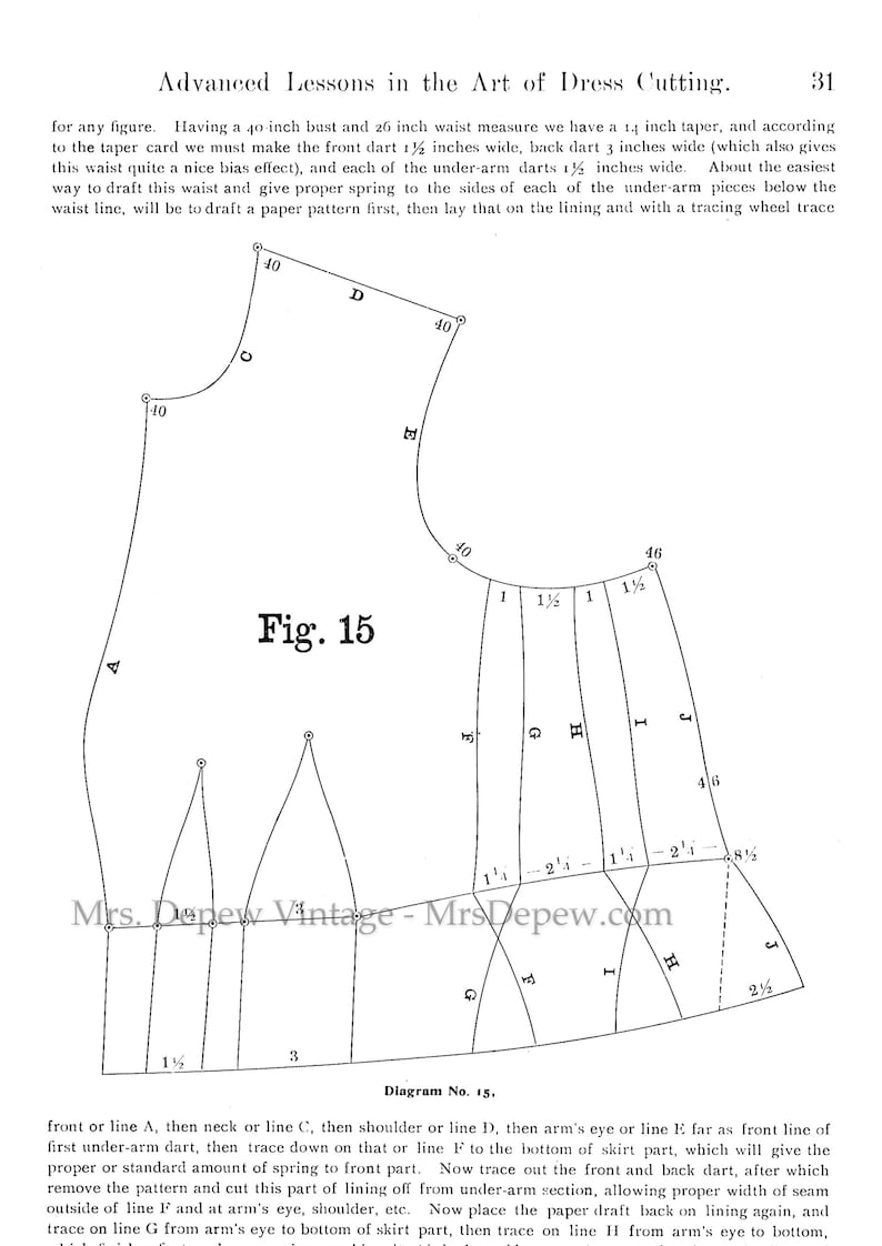 Antique 1901 The New Perfection Tailor System of Cutting Bodice & Skirt Draft Sloper Set Vintage Sewing Pattern Drafting Kit image 3