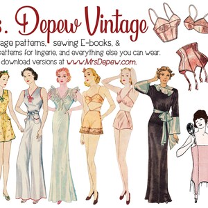 Vintage Sewing Pattern Ladies 1910's 1920's Style Brassiere Multisize Depew 2025 INSTANT DOWNLOAD image 7