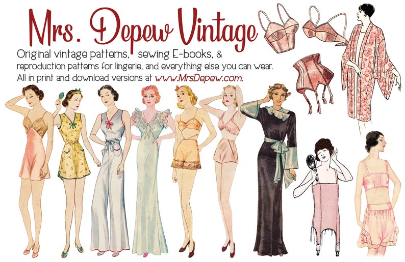 Vintage Sewing Pattern Ladies 1910's 1920's Style Brassiere Multisize Depew 2025 INSTANT DOWNLOAD image 7