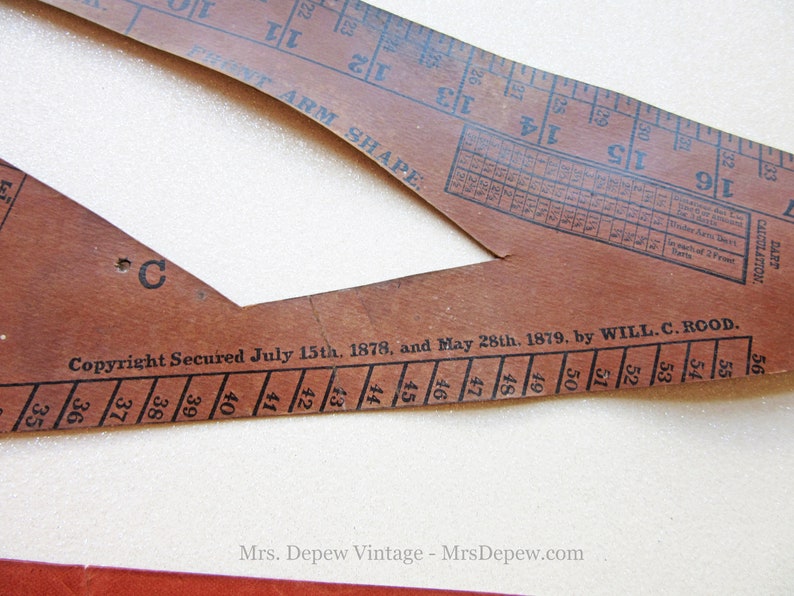 Antique 1800s Rood Dress Makers' Magic Scale Tailor System Etsy