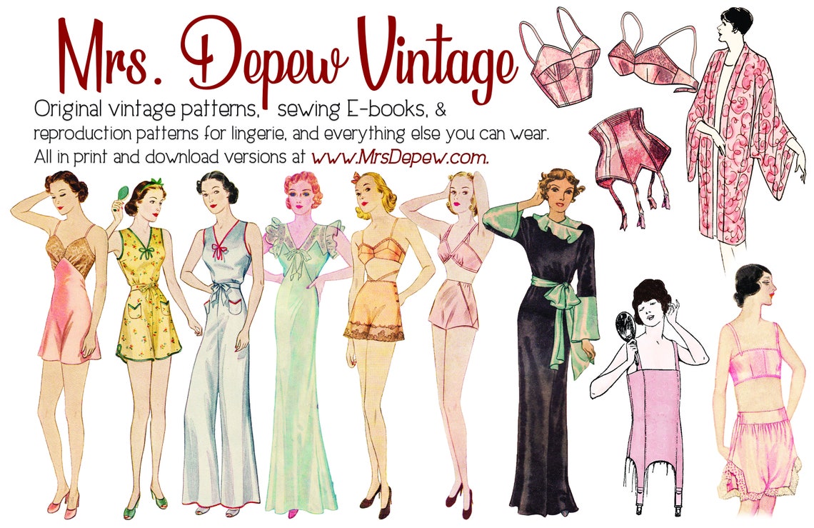 Vintage Style Shapewear Sewing Pattern High Waist Panties Etsy