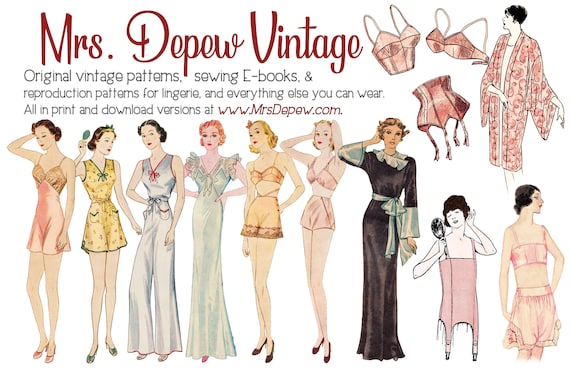 1930s Step In Silk Teddy Tap Short Lingerie with Lace - Paper Doll