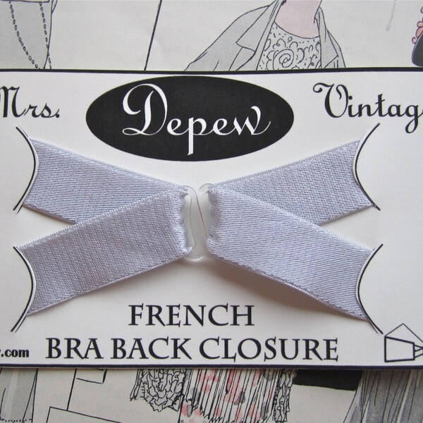 Vintage Style Reproduction French Bra Back Closure Lingerie Sewing Notion Silver