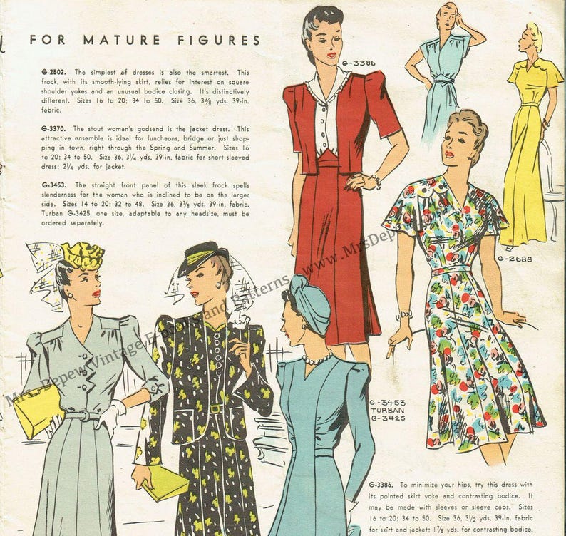 Rare Vintage Original 1940s Mail Order Catalog Booklet with Sewing Patterns Spring 1941 image 3