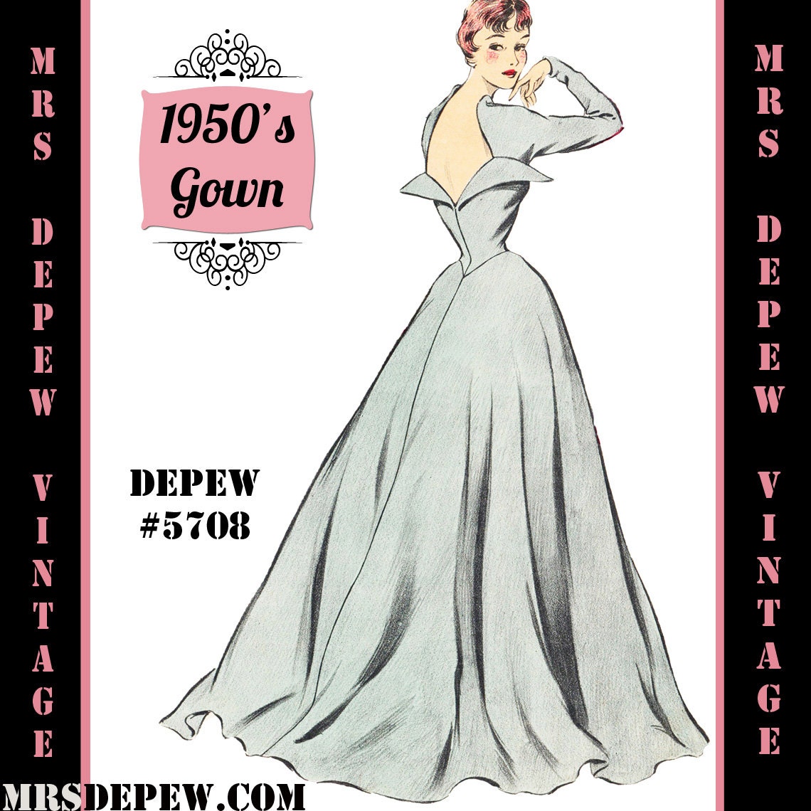 1950s long dress sales