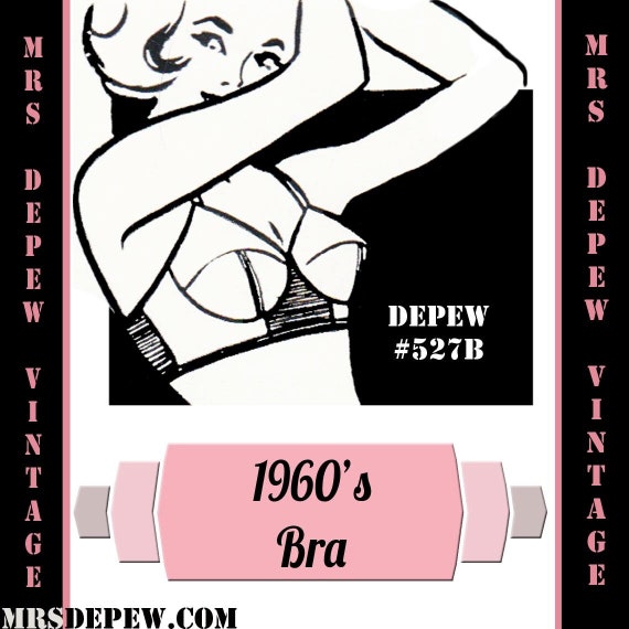Vintage Sewing Pattern Template & Scale Rulers 1960's Bullet Bra in Any  Size PLUS Size Included 527B INSTANT DOWNLOAD 
