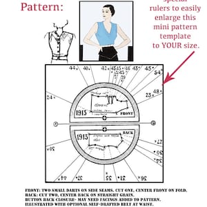 Vintage Sewing Pattern Template & Scale Rulers 1950s Evening Ball Gown in Any Size PLUS Size Included 5712 INSTANT DOWNLOAD image 3