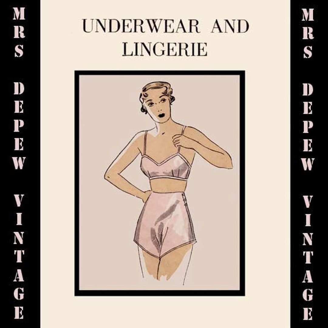 Vintage Sewing Book 1930's Underwear and Lingerie Ebook Parts 1 and 2 Huge  How to INSTANT DOWNLOAD -  Canada