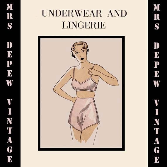 Vintage Sewing Book 1930's Underwear and Lingerie Ebook Parts 1