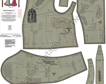 1901 The New Perfection Tailor System of Cutting Bodice & Skirt Draft Sloper Set Vintage Sewing Pattern -PAPER VERSION