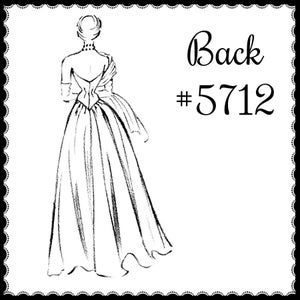 Vintage Sewing Pattern Template & Scale Rulers 1950s Evening Ball Gown in Any Size PLUS Size Included 5712 INSTANT DOWNLOAD image 4