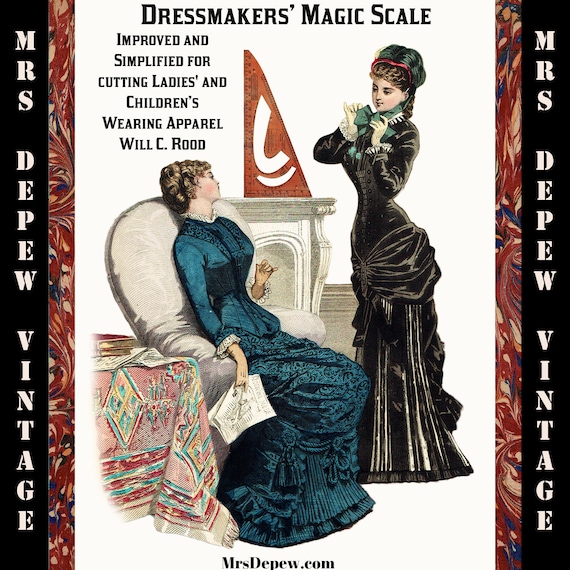 Antique 1800s Rood Dress Makers' Magic Scale Tailor System Sewing Pattern  Drafting Kit INSTANT DOWNLOAD PDF 