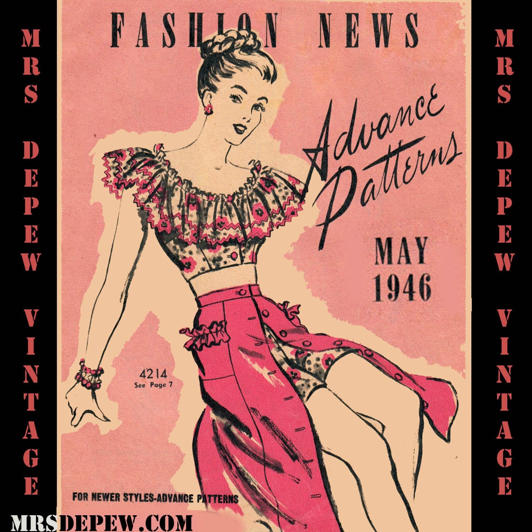 Vintage Pattern Catalog Booklet Advance Fashion News Booklet Etsy