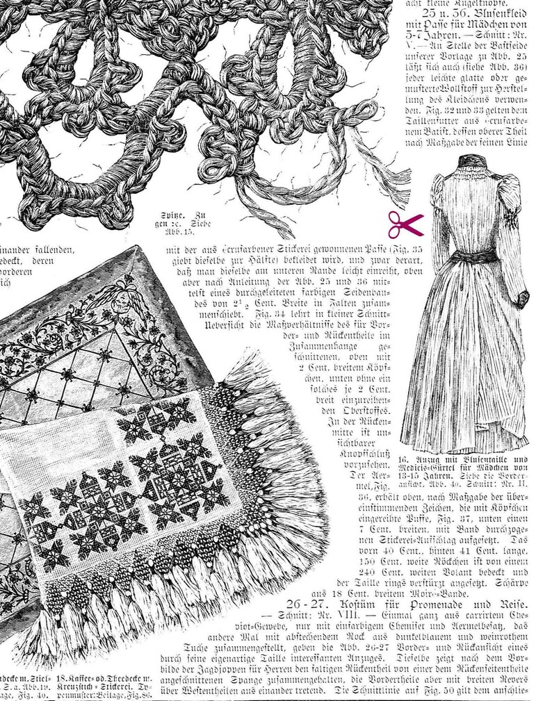 Vintage Victorian German Pattern Magazine 1889 Die Modenwelt E-book ...