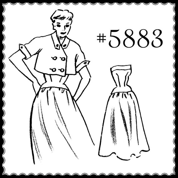 1950s Berretto Francese Cappello Sewing Pattern-RIPRODUZIONE 