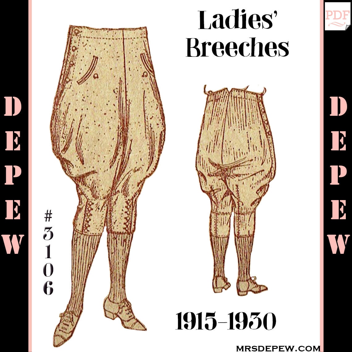 Vintage Sewing Pattern 1920s Ladies' Jodhpurs or Riding Etsy UK