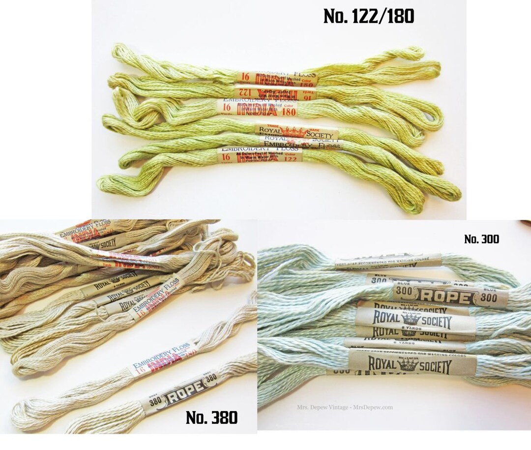 Original New Old Stock Antique Royal Society Embroidery Floss Etsy