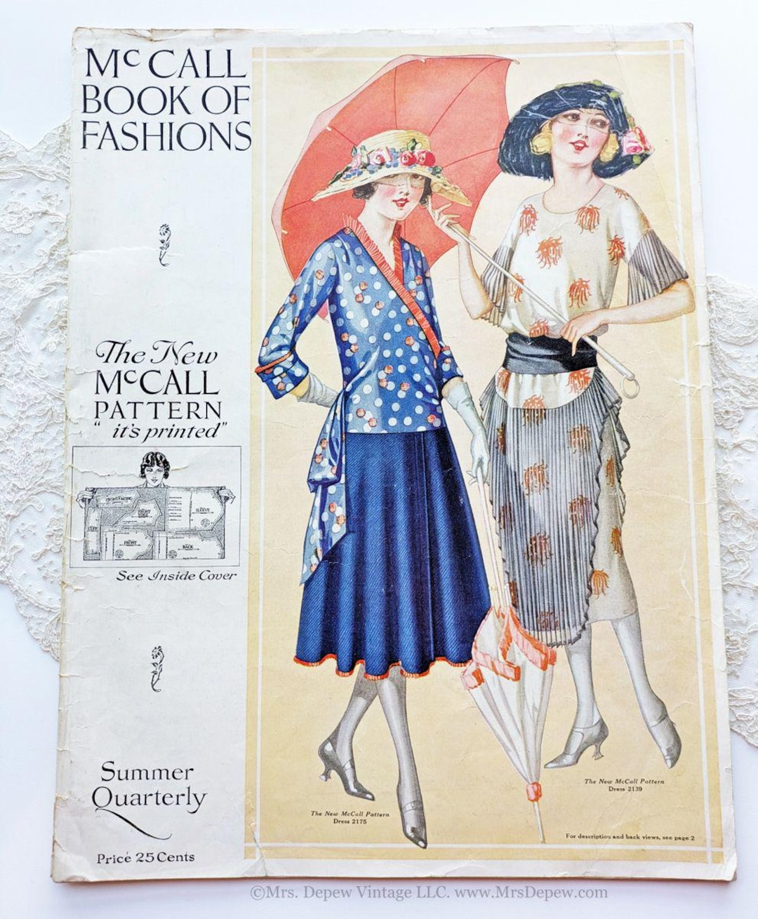 1921 Summer Vintage Sewing Pattern Catalog Booklet Mccall Book of