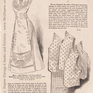 1909 Vintage French Magazine La Femme Chez Elle 1900s with Embroidery Pattern Fashion and Sewing