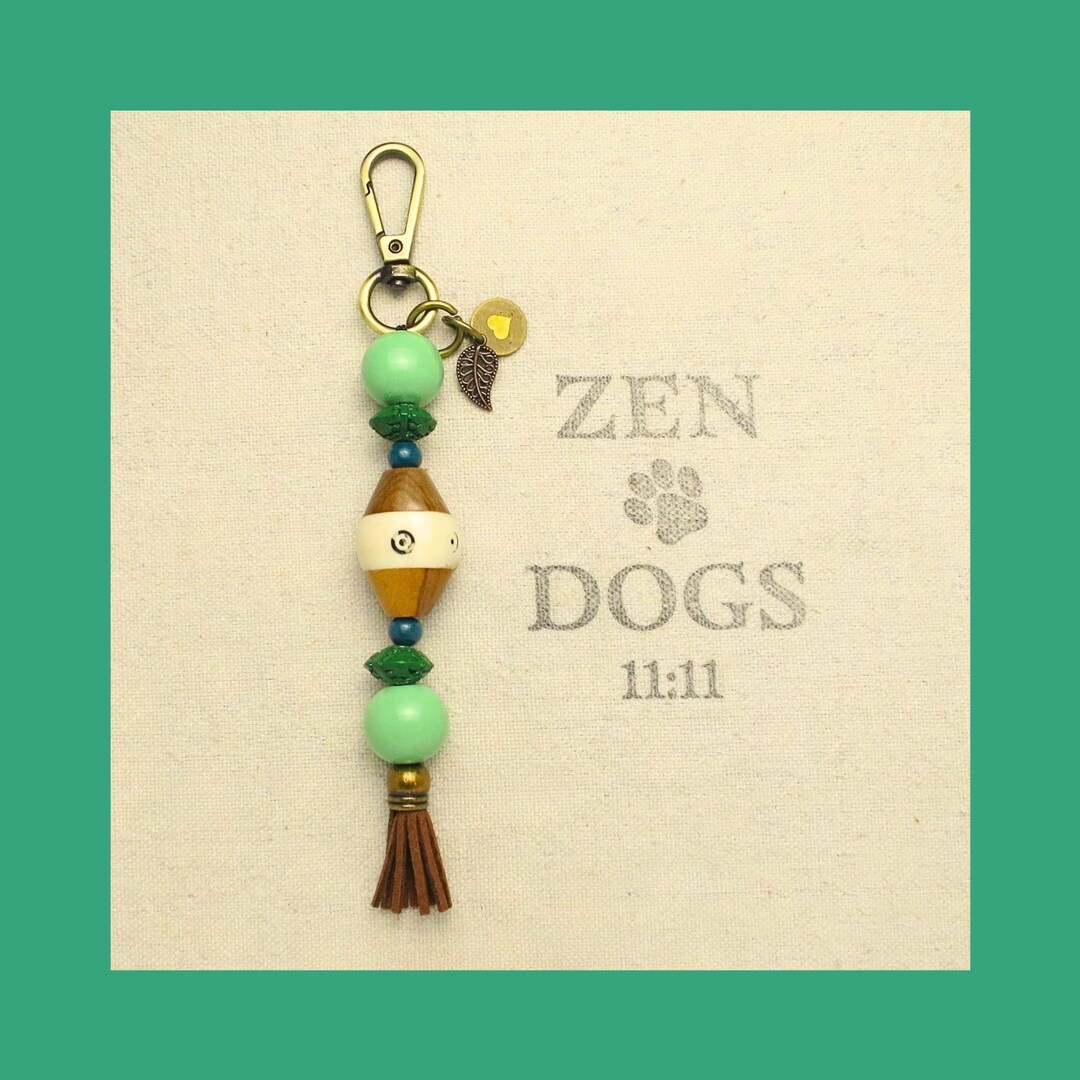 Zen Keychain Beaded Dangle Keychain: Mala-inspired Zen Accessory for Keys or Bag ...